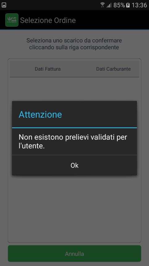 validati per quell utente, altrimenti verrà visualizzata la lista degli ordini effettuati dall utente e confermati tramite il portale dal Distributore.