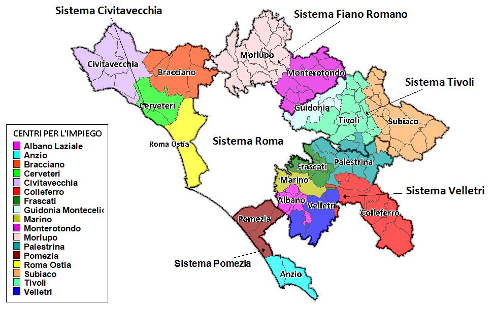 MAPPA 9 I CENTRI PER L IMPIEGO Il territorio