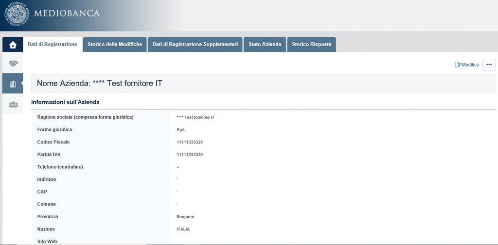 MODIFICA/AGGIORNAMENTO DATI DI REGISTRAZIONE (2/3) Proseguire