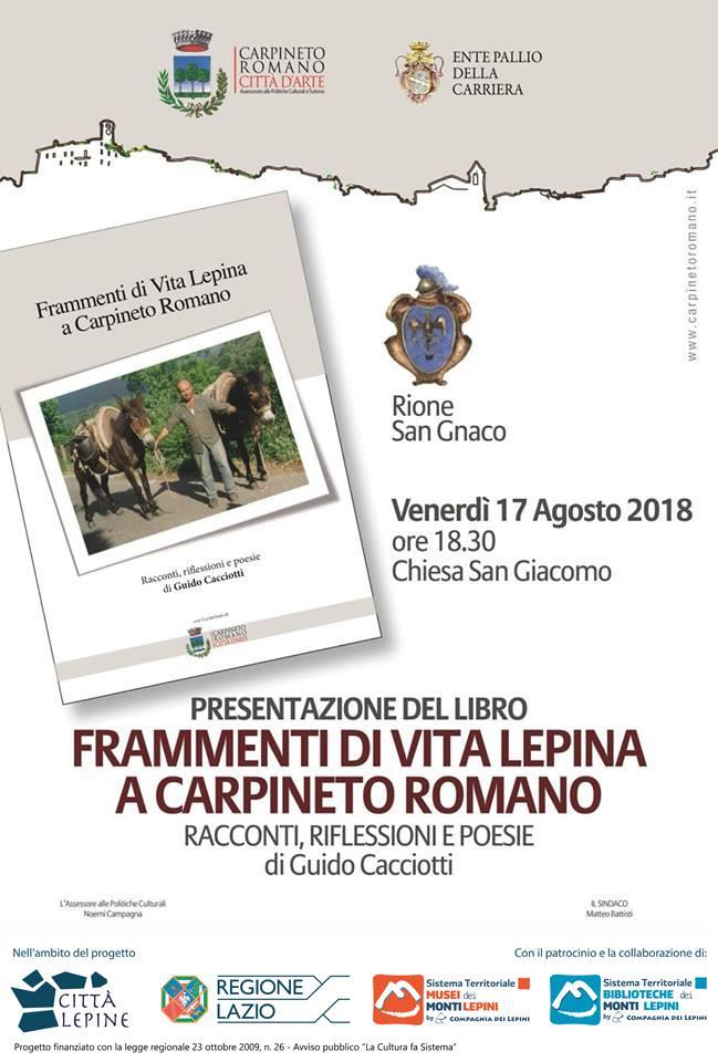 Frammenti di vita lepina a Carpineto Romano Racconti, riflessioni e