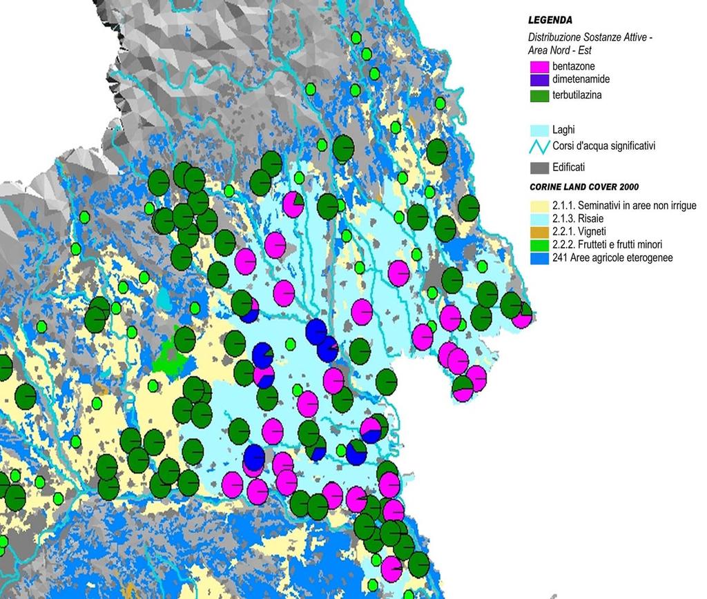 Dati per specifiche sostanze attive anno 2006 Area