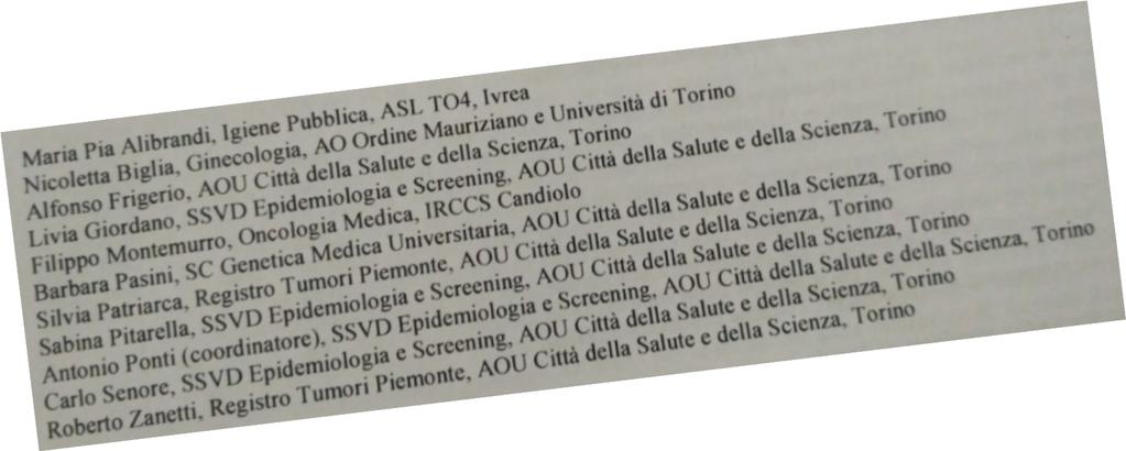 Il Piano Regionale della Prevenzione prevede venga istituito un gruppo di lavoro interdisciplinare al fine di: -