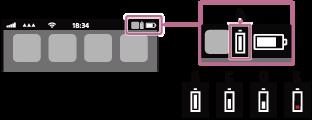 Controllo della carica residua della batteria È possibile controllare la carica residua della batteria ricaricabile.