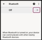 4 Toccare [WI-C200] o [WI-C310]. Si ascolterà una guida vocale che dice Bluetooth connected (Bluetooth connesso). Suggerimento La procedura sopra indicata rappresenta un esempio.