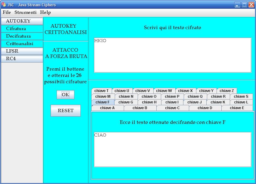 Cifrario Autokey known ciphertext attack Testo in chiaro M 0 M 1 M 2 M 3 M i Keystream K M 0 M 1 M 2 M i-1 Testo cifrato C 0 C 1 C 2 C 3 C i C 0 = M 0 + K mod 26 C i = M i + M i-1 mod 26, i=1,2, 9