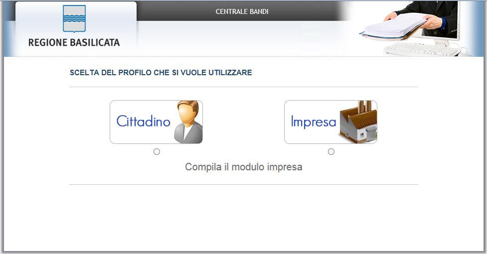 Accesso CITTADINO Selezionare il profilo Cittadino e