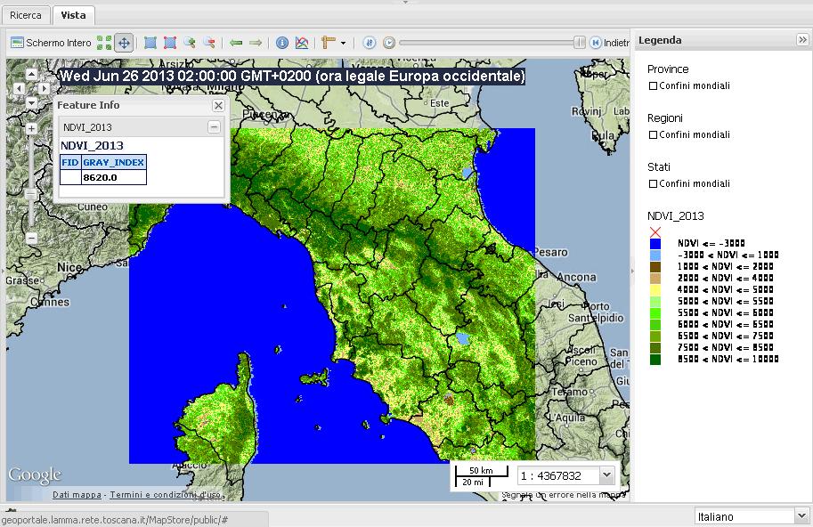 3.2.4 - Visualizzazione immagini di NDVI