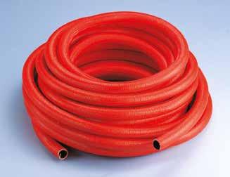 30/G Tubazione semirigida rossa UNI EN 694 Calza in poliestere ad alta tenacità con monofilamento in nylon - rivestimento esterno in poliuretano colore rosso Semirigid Fire hose EN 694 with PU