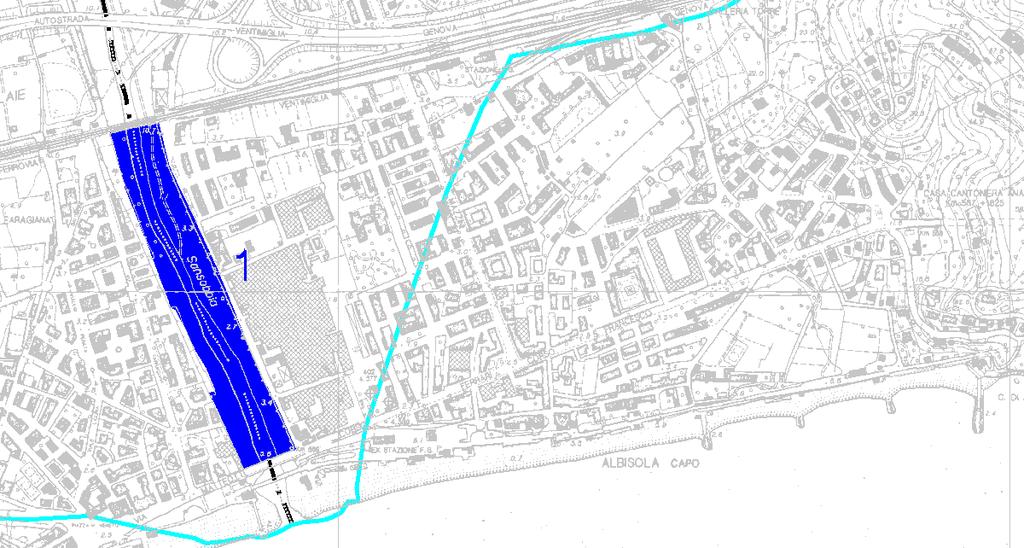 Estratto cartografico Piano di Bacino "Torrente Sansobbia"