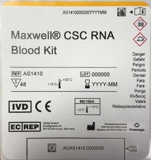 7. Corsa dello strumento Il metodo Maxwell CSC RNA Blood può essere scaricato dal sito web Promega: www.promega.com/resources/tools/maxwellcscmethod.