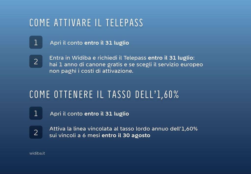 Promozione riservata agli iscritti EPPI che apriranno un conto corrente WIDIBA entro il 31/07/2019 Info: Dott.