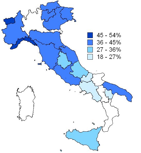 8 di persone in eccesso ponderale che hanno ricevuto il consiglio di fare attività fisica -Romagna: 41,9 (38,2-45,6) Pool PASSI: 36,7 (35,1-38,2) 8 FO BO+IMMO RE ER RA FE CE PR RN PC Centro ER