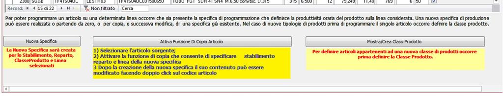 modifica, di una specifica già esistente.