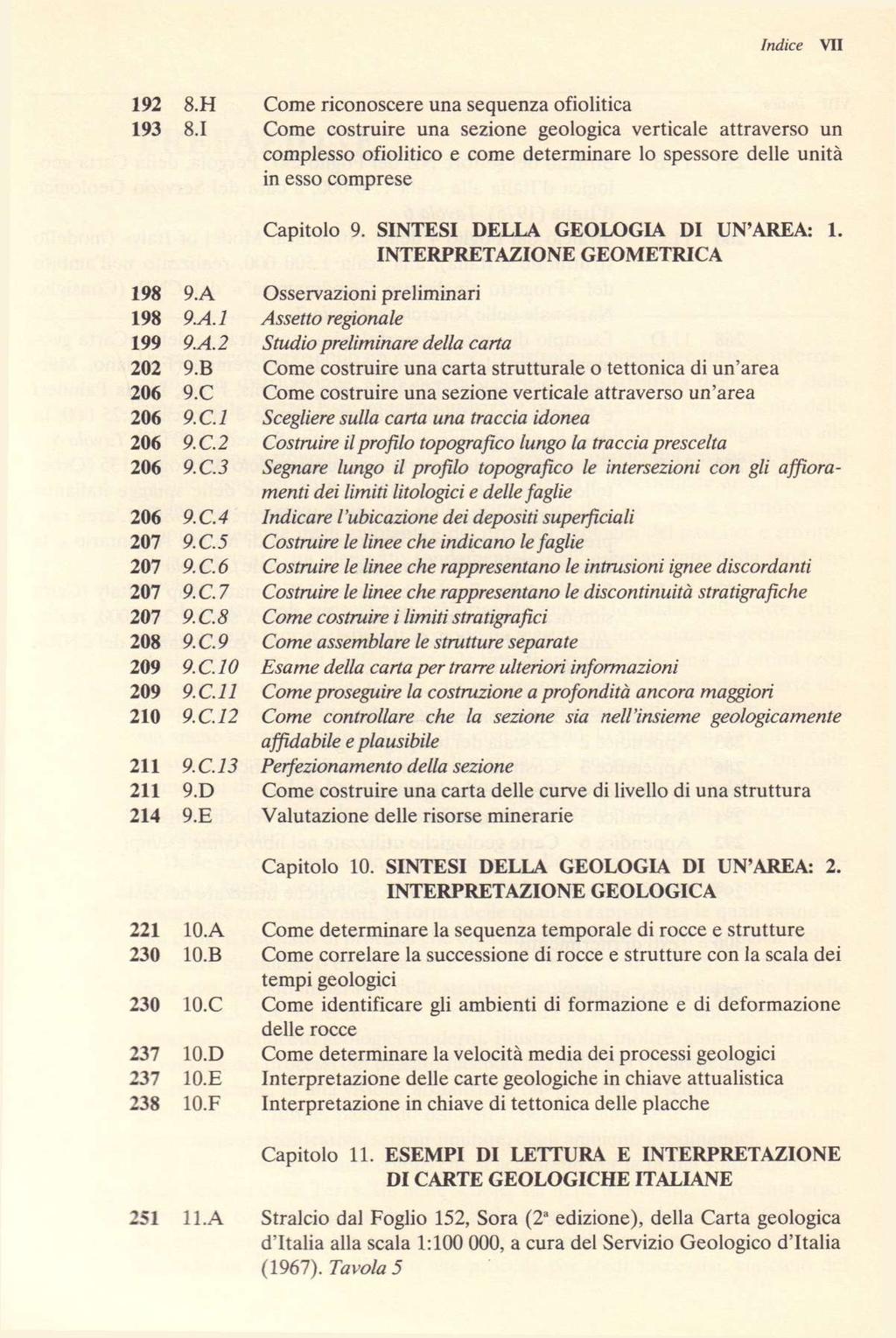 VII 192 8.H Come riconoscere una sequenza ofiolitica 193 8.