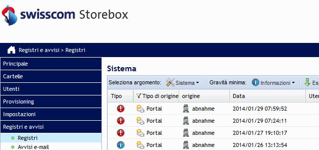 Versioni (/3) 34 Alla voce «Registri» () potete