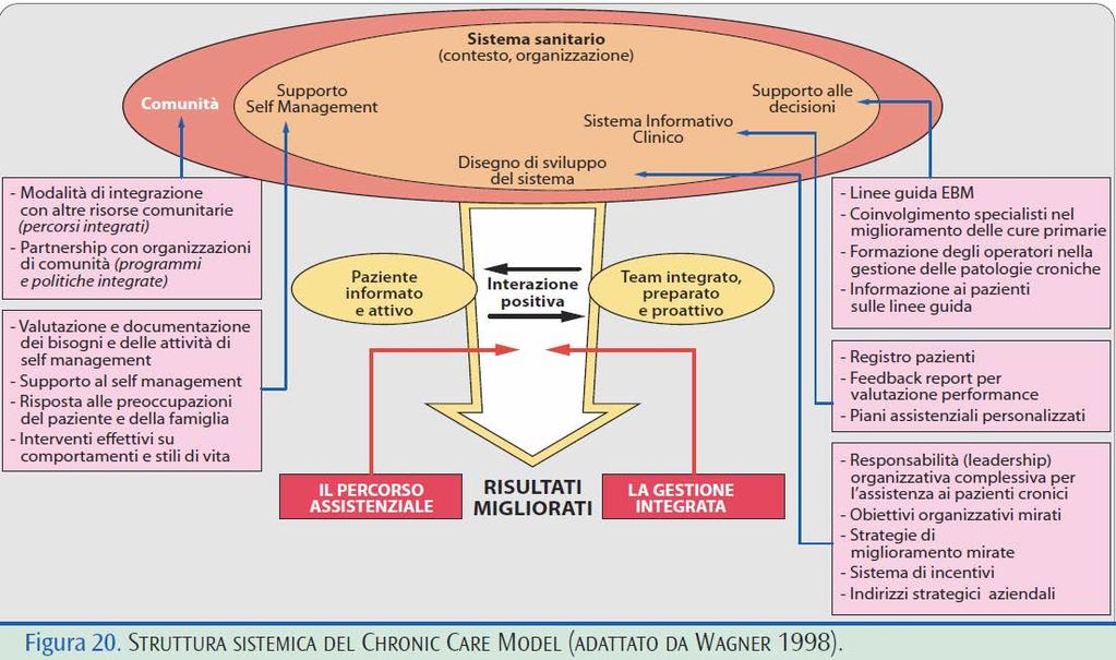 Chronic care model Le risorse della comunità Le organizzazioni sanitarie Il supporto