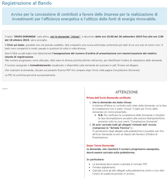 5 Invio della domanda e consequenziale attribuzione del numero d'ordine 21 Prima di procedere all invio della domanda è bene ribadire che tale