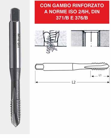 Maschi a mano sinistri serie 3 pezzi Codice Desc. L1 L2 30030322 367 SX - 3/x0.7 13 5 3003032 367 SX - 3/5x0.8 16 50 30030326 367 SX - 3/6x1 19 50 30030328 367 SX - 3/8x1.