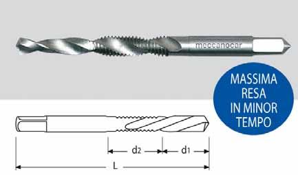 Maschi a macchina hss-co per inox-fori ciechi Maschi a macchina in hss-co per effettuare filettature su fori ciechi in singola passata su inox, acciai, ghisa, metalli non ferrosi.