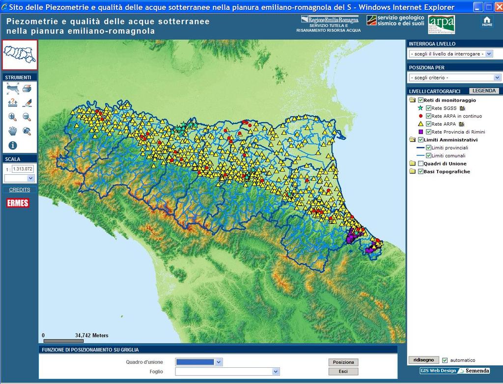 La base dati idro-geologici disponibile : I dati