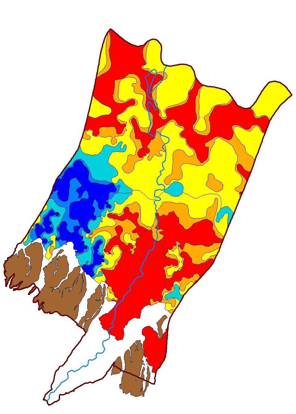 Distribuzione di Ghiaie e sabbie nel Sistema Acquifero A0