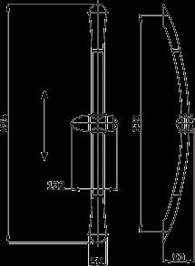 saliscendi sliding rails Saliscendi con doccia ANDY, flessible doppia aggraffatura 150 cm e