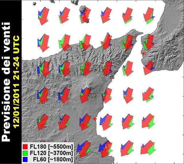 La Figura 5 mostra il risultato di tali simulazioni al momento della formazione della fontana di lava.