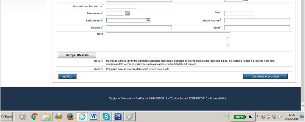 L operatore attiva il pulsante inserisci nuovo