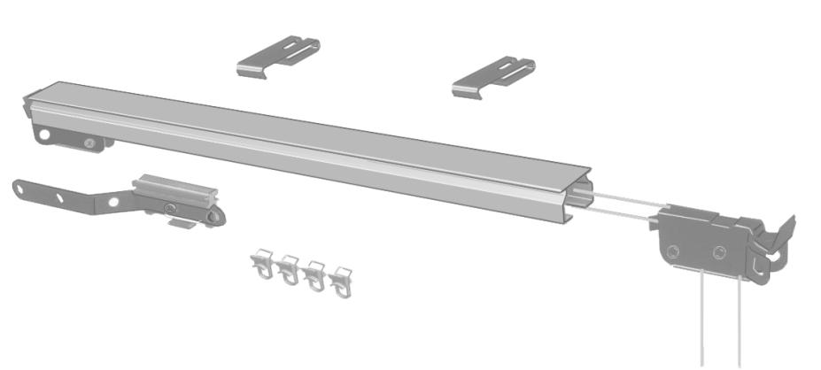 PROFILI PER TENDE ARRICCIATE LEGGERE 10 mm MODELLO DH 15 mm L.