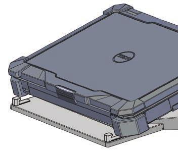 N.B.: è possibile inserire il computer portatile sia da acceso che da spento.