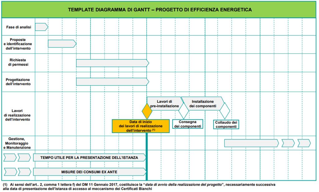 Rappresentazione grafica delle fasi di realizzazione del progetto