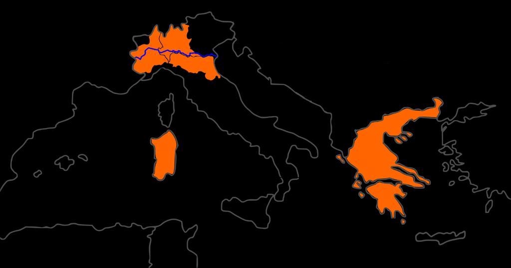 Area geografica Il progetto si sviluppa 3 regioni della Pianura Padana (Piemonte, Lombardia ed