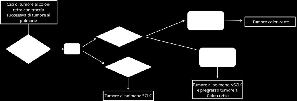 Tumore del polmone con tracce di pregresso tumore del colon-retto Gli algoritmi sede specifici: N=743 N=259 N=250 N=106 N=9 N=25 Tipo morfologia N %