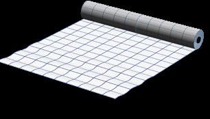 quadretti (griglia da 10 cm) da usare come guida al fissaggio di sistemi radianti a pavimento.
