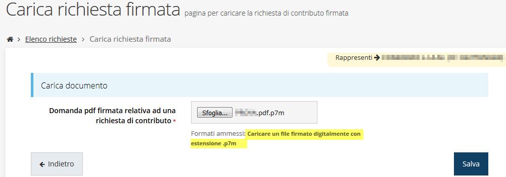 indicato come firmatario. Se non vi è tale corrispondenza la richiesta non può essere inviata. 3.