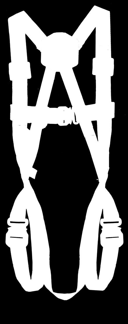 vestizione Cinghia di supporto tra le gambe che aumenta il confort e diminuisce le forze in caso di caduta MATERIALE Cinghie: poliestre