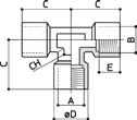 Z34 RACCORDO-T fil. F.F.F. TEE FITTING F.F.F. Z34050 M5 M5 11 8.5 5 9 9 Z34080 G1/8 G1/8 21 13 8 11 28 Z34040 G1/4 G1/4 24.