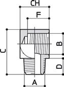 F CODICE A B C D F CH GR S23550 M5 M5 16 5 5 9 6 S23880 R1/8