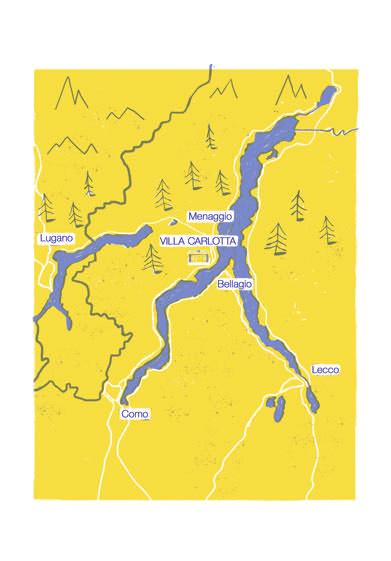 Guarda la mappa e segna con la matita la strada da Como