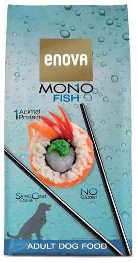 Proteine animali da solo pesce Rapporto ottimale Omega-6:Omega-3 Ideale per soggetti con problemi cutanei INGREDIENTI: Pesce disidratato (16%), riso, salmone fresco (10%), patata essiccata, farina di