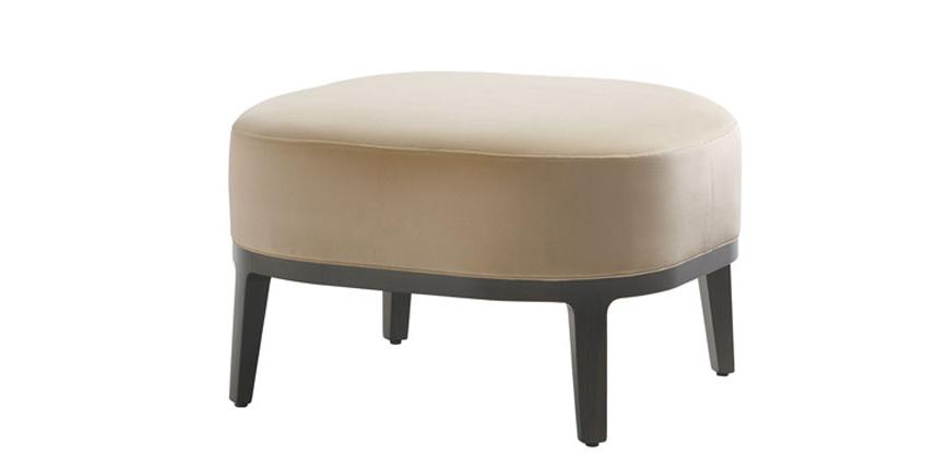 Spring Pouf/ Pouf 841/S Design by Bernhardt & Vella Faggio\Beech BV UD Tinto Biscotto \ Biscuit Stained TM Tinto Moka \ Moka Stained TZ Tinto Grigio Plumbeo \ Dark Grey Stained TT Tinto Wengé \ Wengé