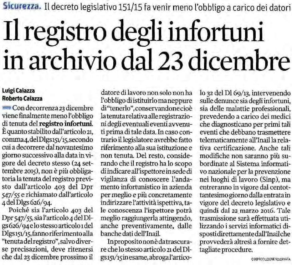 18 dicembre 2015 IL