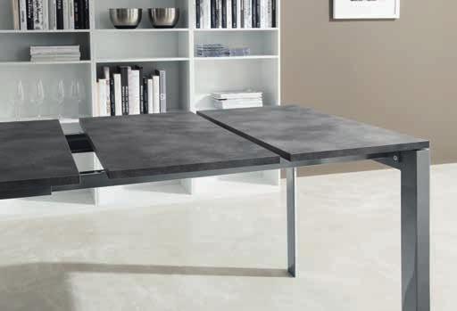 My Project table, 160 cm long with Diamante leg in chrome-plate finish, top and