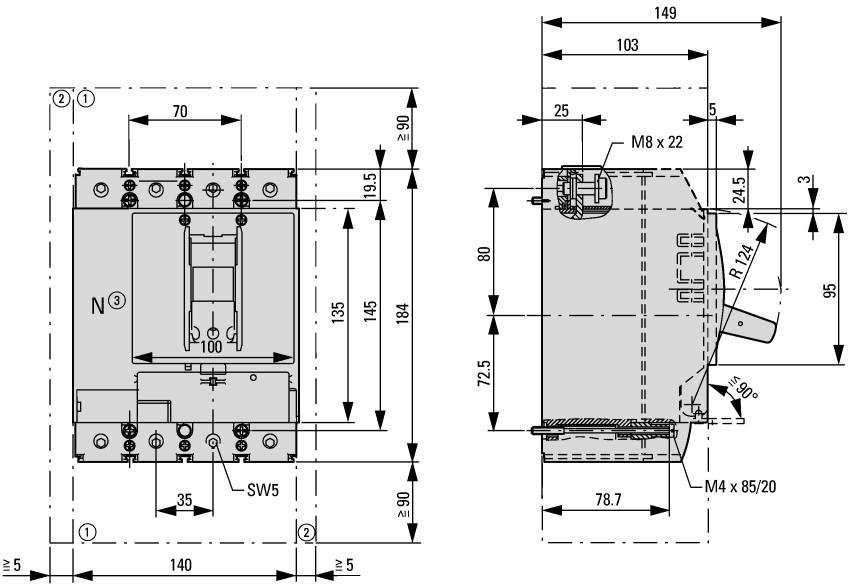 Rated operating voltage V 690-690 Rated permanent current Iu A 200 Rated permanent current at AC-21, 400 V A 0 Rated operation power at AC-3, 400 V kw 0 Rated short-time withstand current lcw ka 3.