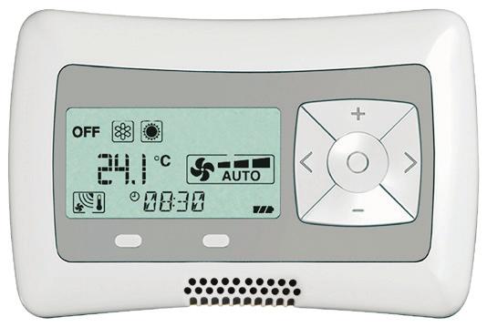 Termostatazione (ON-OFF) della/e valvola/e acqua. Termostatazione (ON-OFF) sulle valvole e sul motore contemporaneamente. Possibilità di applicazione della sonda di minima NTC.