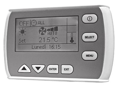 Tali modalità vengono selezionate impostando i dip switch di configurazione presenti sulla scheda. Controllo termostatico on/off del ventilatore.