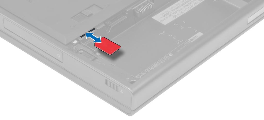 3. Far scorrere la scheda SIM ed estrarla dallo slot. Installazione della scheda Subscriber Identity Module (SIM) 1. Inserire la scheda SIM nel relativo slot. 2. Installare la batteria. 3.