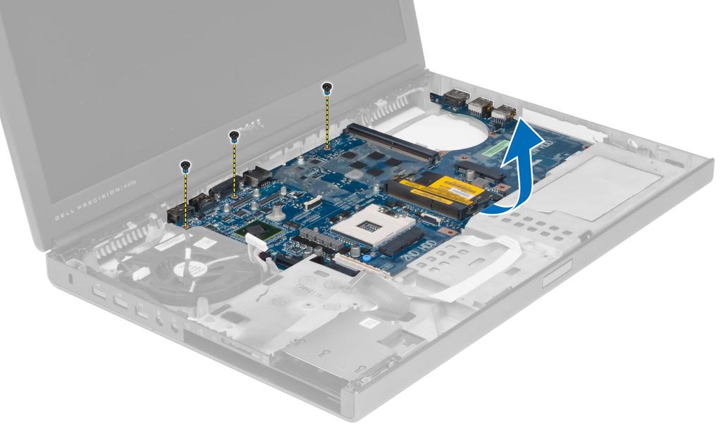 9. Rimuovere la scheda di sistema dal computer.