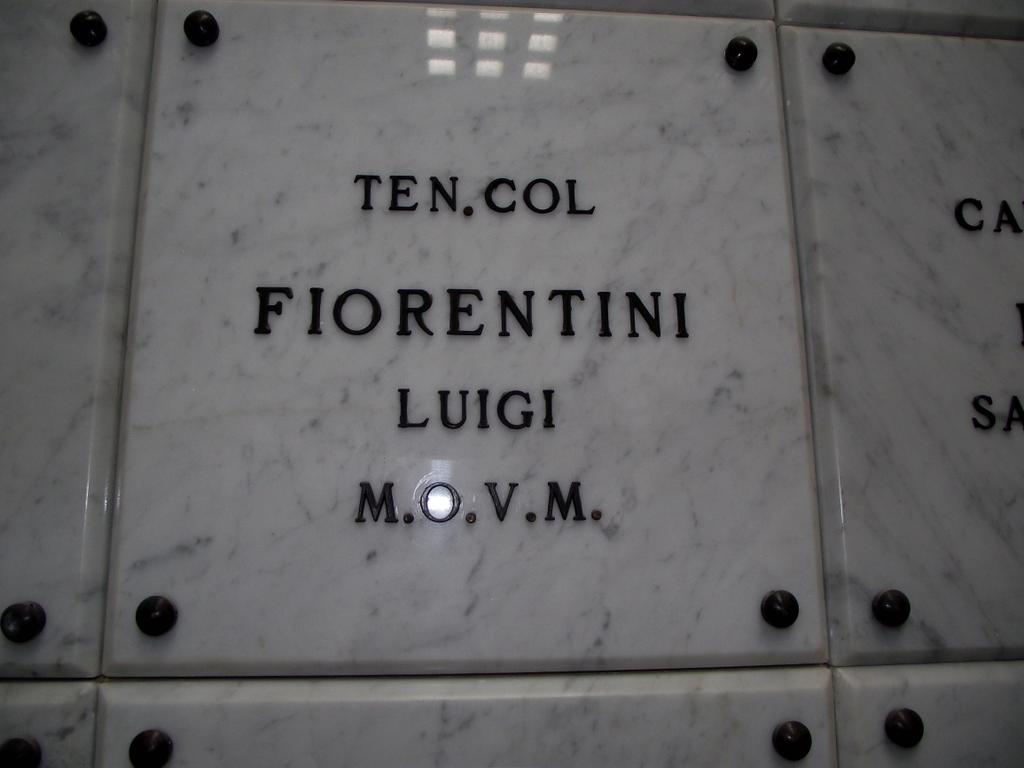 Il Tenente Colonnello Luigi Fiorentini, comandante del 52mo