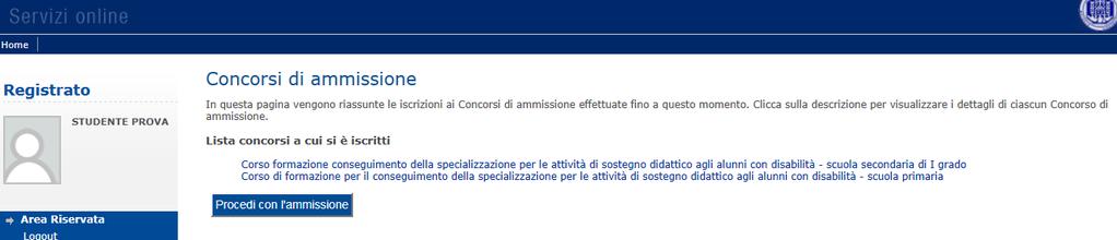 Eventuali informazioni sulla procedura di iscrizione al concorso